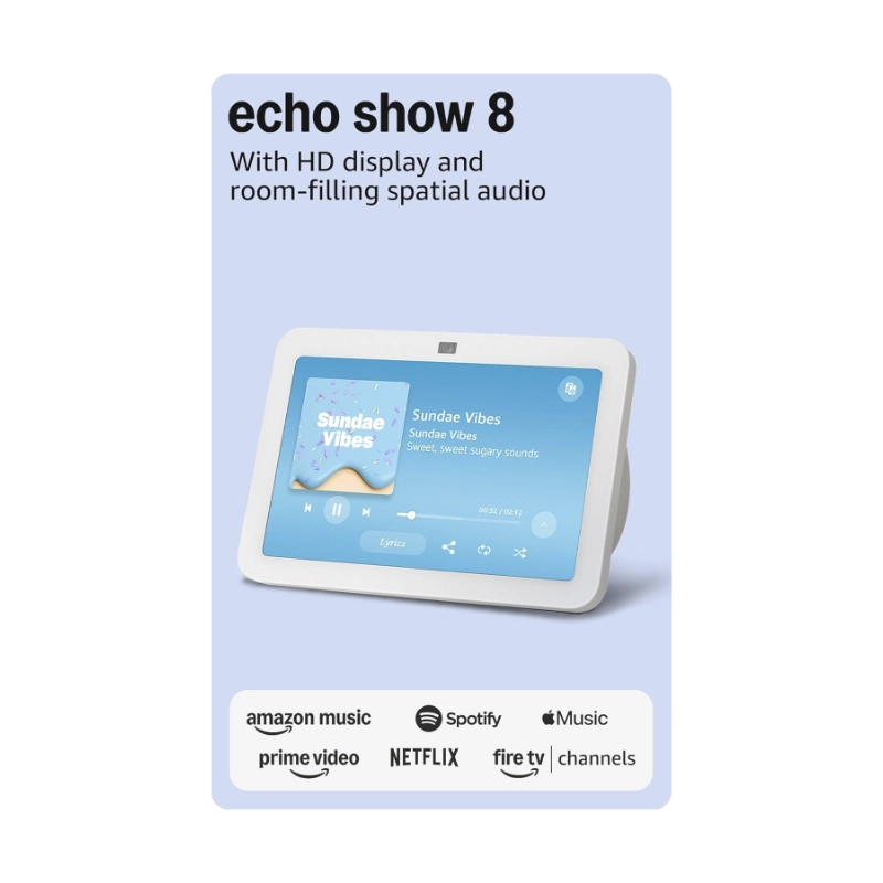 Asistente Inteligente Amazon Echo Show 8 (R85Sd6-W) Blanco, 3Ra Generacion, Pantalla Hd 8, Audio Espacial, Ideal Para Espacios Abiertos, Alexa 2 Asistente Inteligente Amazon Echo Show 8 (R85Sd6-W) Blanco, 3Ra Generacion, Pantalla Hd 8, Audio Espacial, Ideal Para Espacios Abiertos, Alexa - Imagen 2