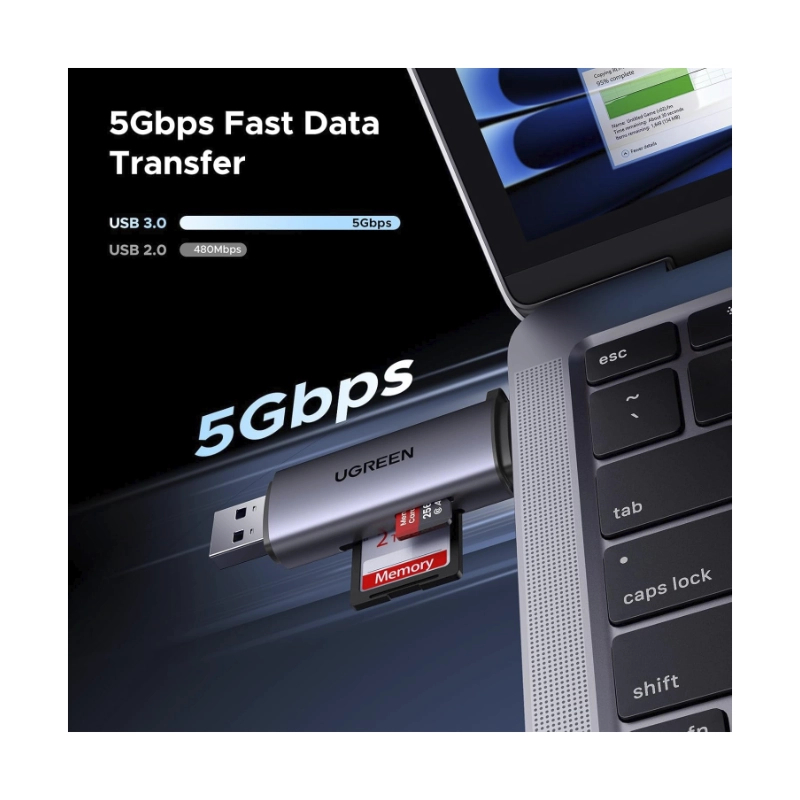 Lector De Memorias Sd Ugreen Cm185 (50706) X1 Micro Sd, X1 Tf, X1 Micro Sdxc, X1 Micro Sdhc, Usb-A/Usb-C 3 Lector De Memorias Sd Ugreen Cm185 (50706) X1 Micro Sd, X1 Tf, X1 Micro Sdxc, X1 Micro Sdhc, Usb-A/Usb-C - Imagen 3