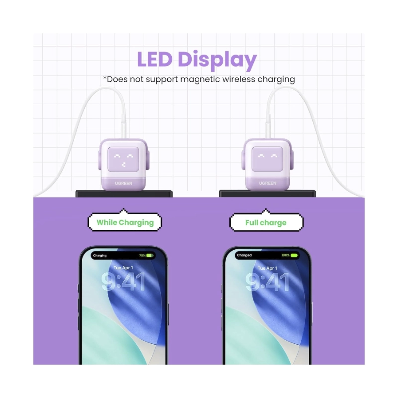 Cargador De Pared 2 Usb-C + Usb Ugreen Cd361 (35314) Kawaii Purpura, Robot Gan, 65W Carga Rapida, Para Iphone 17, Macbook Pro 7 Cargador De Pared 2 Usb-C + Usb Ugreen Cd361 (35314) Kawaii Purpura, Robot Gan, 65W Carga Rapida, Para Iphone 17, Macbook Pro - Imagen 7