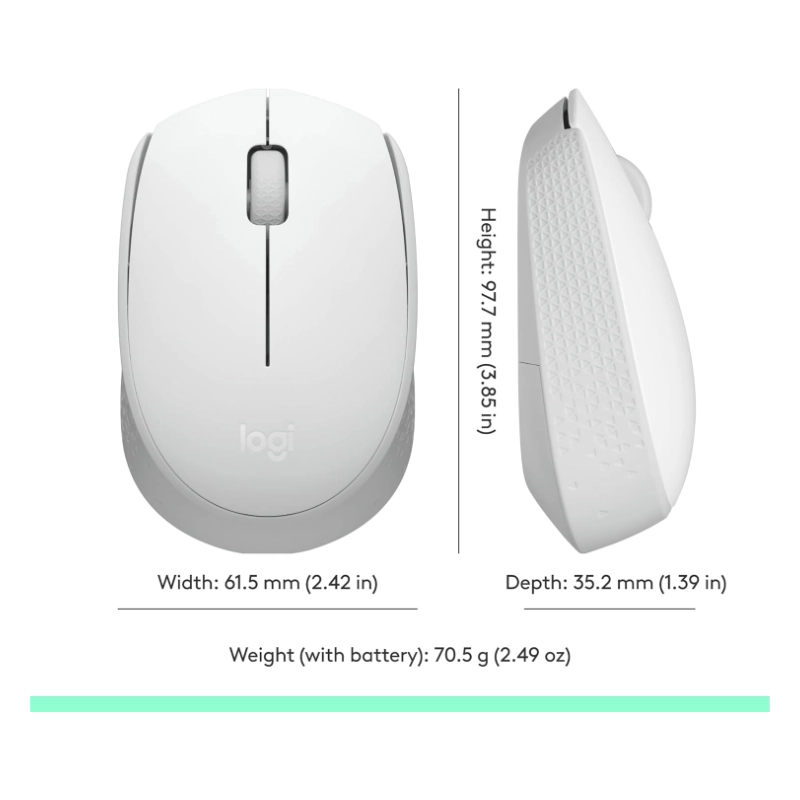 Mouse Inalambrico Logitech M170 (910-006864) Blanco, 1000 Dpi 9 Mouse Inalambrico Logitech M170 (910-006864) Blanco, 1000 Dpi - Imagen 9