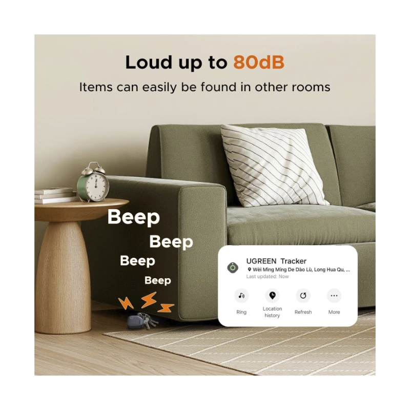 Localizador Inteligente Bluetooth Ugreen Cm829 (55769P) Paquete De 2, Localizador De Objetos, Para Llaves, Equipaje Y Pasaporte 6 Localizador Inteligente Bluetooth Ugreen Cm829 (55769P) Paquete De 2, Localizador De Objetos, Para Llaves, Equipaje Y Pasaporte - Imagen 6