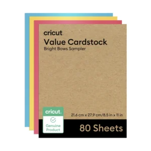 Paquete De Cartulina Value Cardstock Cricut (2011054) 80 Hojas, Para Proyectos De Manualidades, Tarjetas Y Decoraciones Con Maquinas De Corte