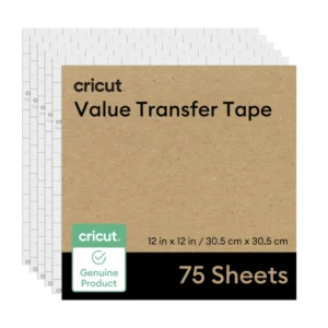 Cinta De Transferencia De Valor Cricut (2010891) 75 Hojas, Transferir Cortes De Vinilo Personalizados A Diversas Superficies Con Precision Y Facilidad