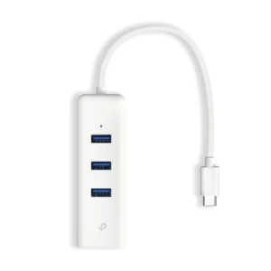 Adaptador Usb-C A Red Tp-Link (Ue330C) Blanco, Velocidad 10/100/1000Mbps, Hub X3 Puertos Usb 3.0
