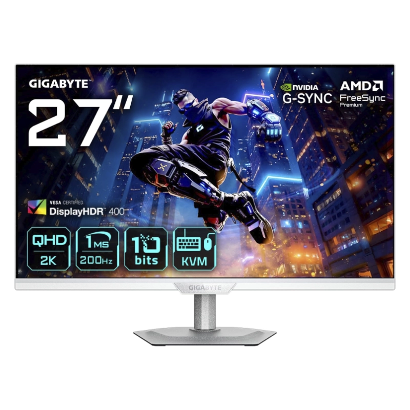 Monitor Gaming Gigabyte Led 27 (M27Q2 Ice) Blanco, Ips, Qhd 2K, 2560 X 1440, 2 Hdmi/Dp, 1Ms, 200Hz, Amd Freesync Premium, Display Hdr400 1 Monitor Gaming Gigabyte Led 27 (M27Q2 Ice) Blanco, Ips, Qhd 2K, 2560 X 1440, 2 Hdmi/Dp, 1Ms, 200Hz, Amd Freesync Premium, Display Hdr400