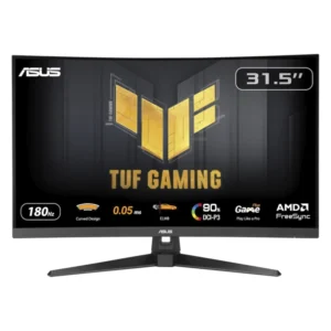 Monitor Gaming Asus Tuf Gaming 32 (Vg32Wq3B) Curvo, Fast Va, Qhd 2K , 2560X1440, 2 Hdmi/Dp, 0.5Ms, 180Hz, 1500R, Extreme Low, Freesyn, Shadow Boost