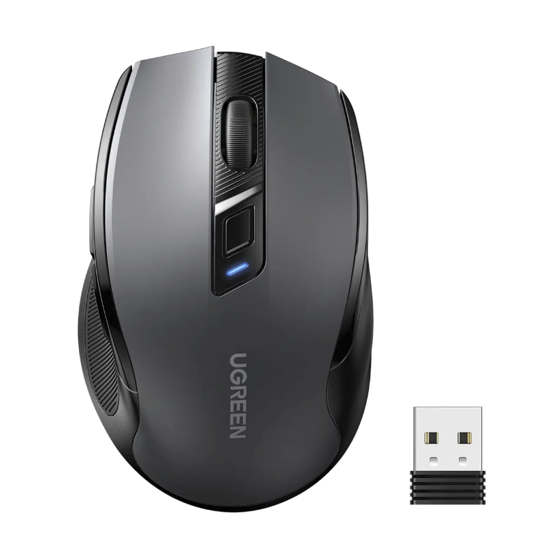 Mouse Inalambrico Ugreen Mu006 (90855) Gris, 6 Botones, Ergonomico, 4000 Dpi, Bluetooth 1 Mouse Inalambrico Ugreen Mu006 (90855) Gris, 6 Botones, Ergonomico, 4000 Dpi, Bluetooth