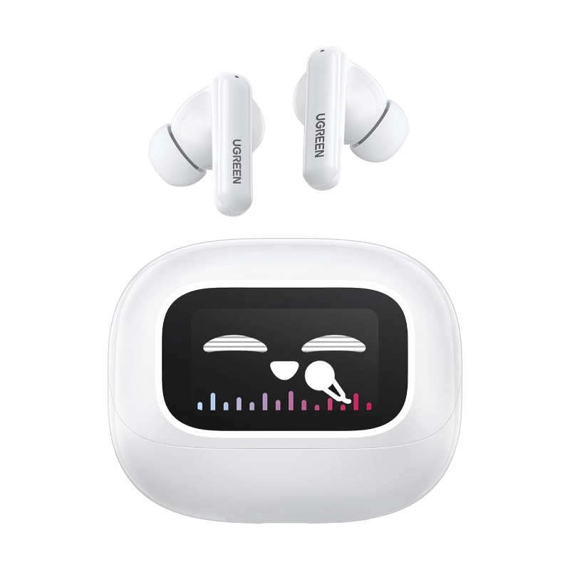 Auricular Bluetooth Ugreen Echobuds Magic Ws211 (55137) Blanco, Pantalla Inteligente Tactil, 12 Funciones Con Un Toque, 6H Para Audifonos, 30H Total 1 Auricular Bluetooth Ugreen Echobuds Magic Ws211 (55137) Blanco, Pantalla Inteligente Tactil, 12 Funciones Con Un Toque, 6H Para Audifonos, 30H Total