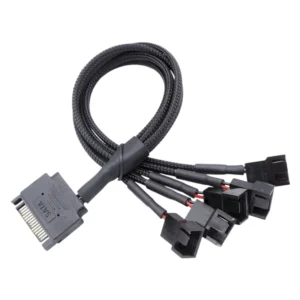 Cable Divisor De Ventilador De 12V Sata A 2X 3/4 Pines, Permite Alimentar Hasta Cinco Ventiladores Del Case