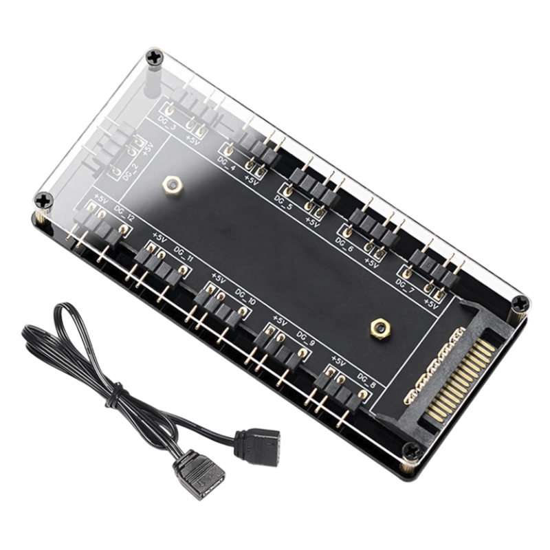 Splitter Hub Argb, 10 Puertos, 5V, 3 Pin, Para Expandir La Capacidad De Iluminacion Led De La Placa Base 1 Splitter Hub Argb, 10 Puertos, 5V, 3 Pin, Para Expandir La Capacidad De Iluminacion Led De La Placa Base