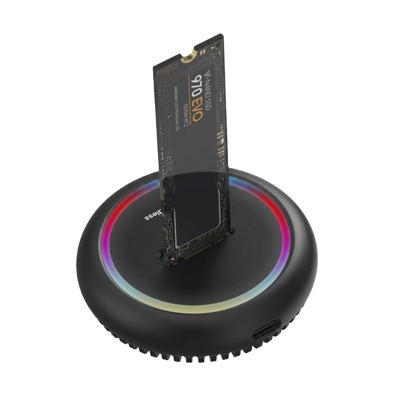 Lector Externo Para M.2 Blueendless (Bs-Sd03C) Negro, Nvme/Sata, Hasta 10Gbps, Led Rgb 1 Lector Externo Para M.2 Blueendless (Bs-Sd03C) Negro, Nvme/Sata, Hasta 10Gbps, Led Rgb