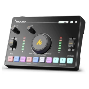Mezcladora De Audio Maono Caster C2 Neo (Amc2 Neo) Negro, Bluetooth, Bateria Incorporada, Cancelacion De Ruido, Para Transmision En Vivo, Grabacion