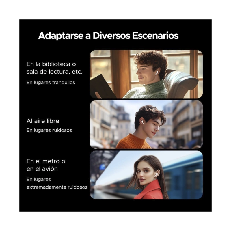 Auricular Bluetooth Ugreen Echobuds Magic Ws211 (55137) Blanco, Pantalla Inteligente Tactil, 12 Funciones Con Un Toque, 6H Para Audifonos, 30H Total 11 Auricular Bluetooth Ugreen Echobuds Magic Ws211 (55137) Blanco, Pantalla Inteligente Tactil, 12 Funciones Con Un Toque, 6H Para Audifonos, 30H Total - Imagen 11