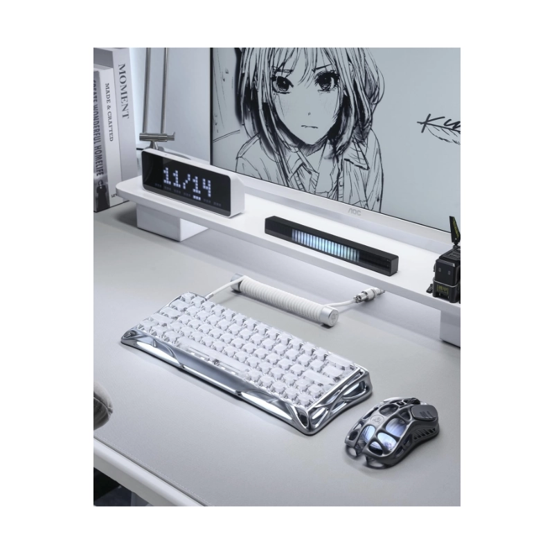 Teclado Gravastar Mercury V60 Pro 60% (Gs V60 Pro_xtal_slv) Silver Frost, Magneticos, Sondeo De 8 Khz, Latencia De 0,125Ms, Marco Aluminio 2 Teclado Gravastar Mercury V60 Pro 60% (Gs V60 Pro_xtal_slv) Silver Frost, Magneticos, Sondeo De 8 Khz, Latencia De 0,125Ms, Marco Aluminio - Imagen 2