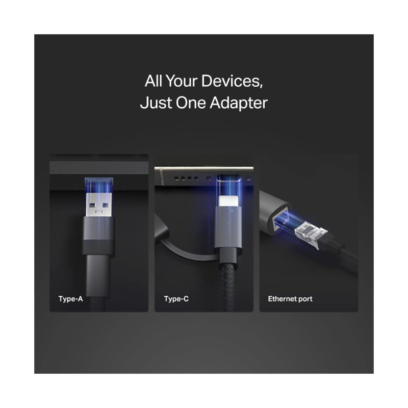 Adaptador Usb/Usb-C A Red Tp-Link (Ue310C) Carcasa Aluminio, Entrada Dual, Velocidad 10/100/1000 3 Adaptador Usb/Usb-C A Red Tp-Link (Ue310C) Carcasa Aluminio, Entrada Dual, Velocidad 10/100/1000 - Imagen 3