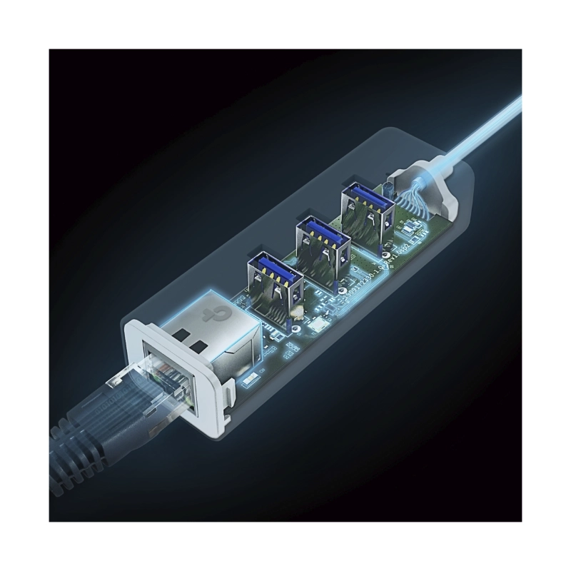 Adaptador Usb-C A Red Tp-Link (Ue330C) Blanco, Velocidad 10/100/1000Mbps, Hub X3 Puertos Usb 3.0 3 Adaptador Usb-C A Red Tp-Link (Ue330C) Blanco, Velocidad 10/100/1000Mbps, Hub X3 Puertos Usb 3.0 - Imagen 3