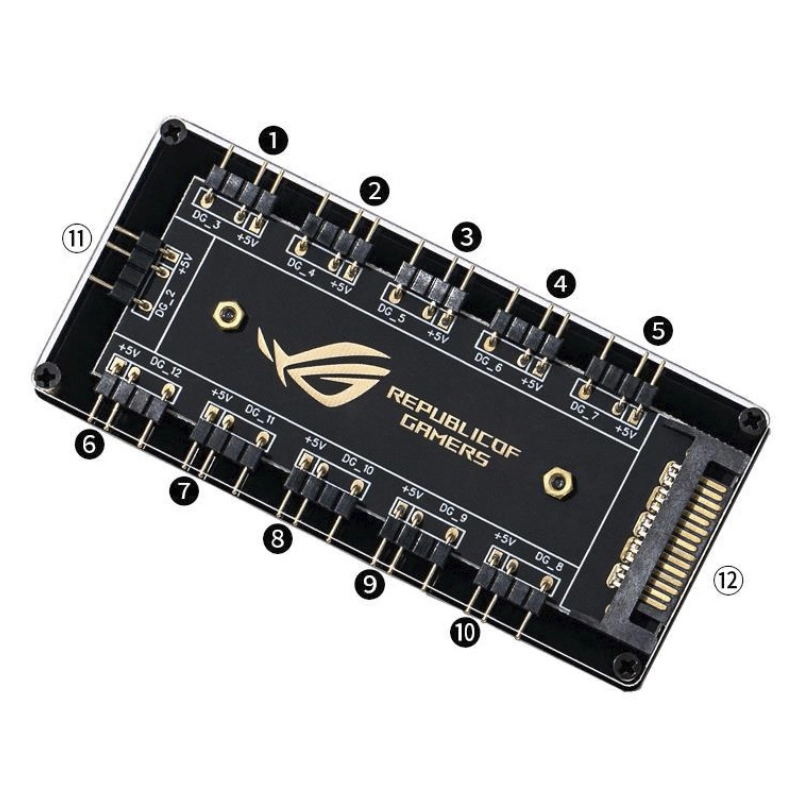 Splitter Hub Argb, 10 Puertos, 5V, 3 Pin, Para Expandir La Capacidad De Iluminacion Led De La Placa Base 3 Splitter Hub Argb, 10 Puertos, 5V, 3 Pin, Para Expandir La Capacidad De Iluminacion Led De La Placa Base - Imagen 3