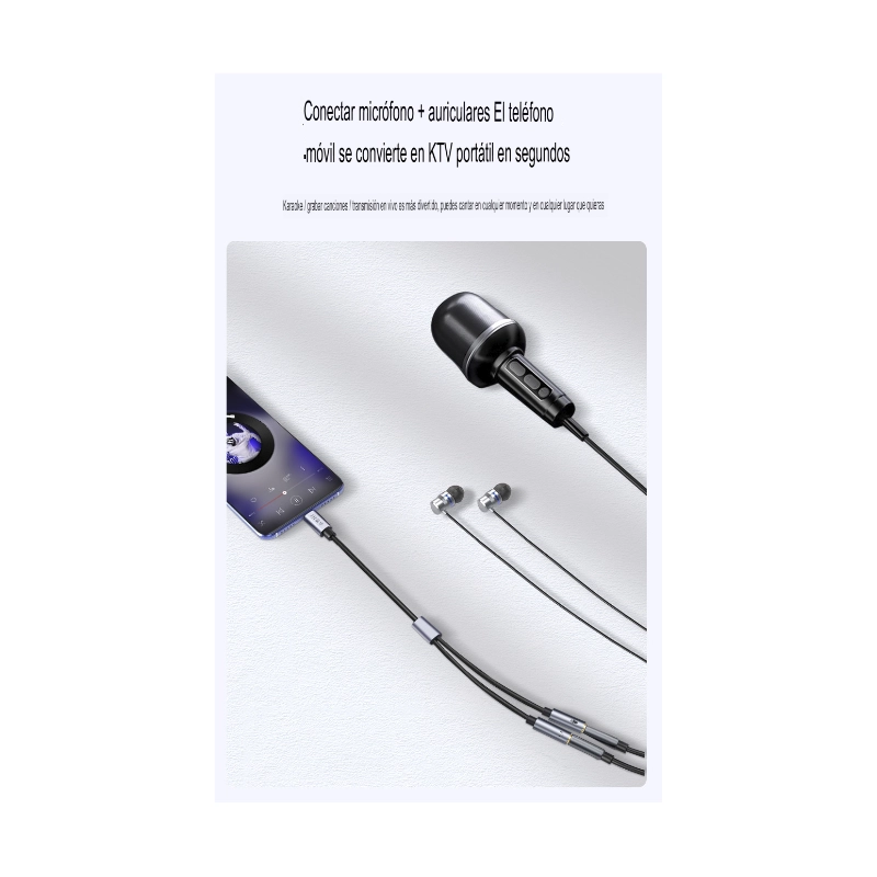 Cable De Usb-C A Jack X2 3.5Mm (Jh-A562A) Negro, Divisor Audio, 25Cm 5 Cable De Usb-C A Jack X2 3.5Mm (Jh-A562A) Negro, Divisor Audio, 25Cm - Imagen 5