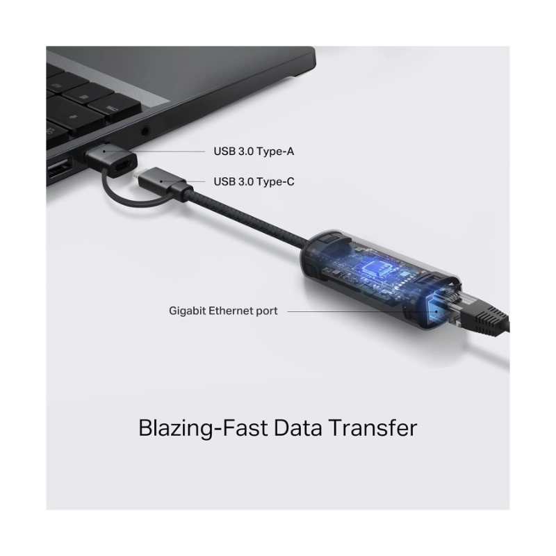 Adaptador Usb/Usb-C A Red Tp-Link (Ue310C) Carcasa Aluminio, Entrada Dual, Velocidad 10/100/1000 4 Adaptador Usb/Usb-C A Red Tp-Link (Ue310C) Carcasa Aluminio, Entrada Dual, Velocidad 10/100/1000 - Imagen 4