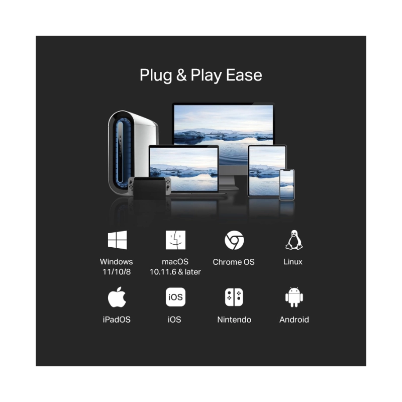 Adaptador Usb/Usb-C A Red Tp-Link (Ue310C) Carcasa Aluminio, Entrada Dual, Velocidad 10/100/1000 6 Adaptador Usb/Usb-C A Red Tp-Link (Ue310C) Carcasa Aluminio, Entrada Dual, Velocidad 10/100/1000 - Imagen 6