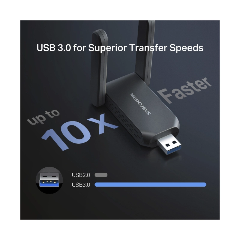 Usb Inalambrico Mercusys Be6500 (Ma37Beh) Wi-Fi 7, 2.4Ghz/688Mbps, 6Ghz/2882Mbps, Antena X2 8 Usb Inalambrico Mercusys Be6500 (Ma37Beh) Wi-Fi 7, 2.4Ghz/688Mbps, 6Ghz/2882Mbps, Antena X2 - Imagen 8