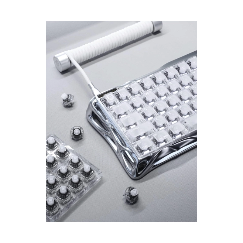 Teclado Gravastar Mercury V60 Pro 60% (Gs V60 Pro_xtal_slv) Silver Frost, Magneticos, Sondeo De 8 Khz, Latencia De 0,125Ms, Marco Aluminio 9 Teclado Gravastar Mercury V60 Pro 60% (Gs V60 Pro_xtal_slv) Silver Frost, Magneticos, Sondeo De 8 Khz, Latencia De 0,125Ms, Marco Aluminio - Imagen 9