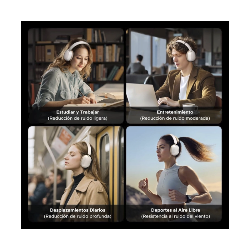 Auricular Bluetooth Ugreen Hp203 (35758) Blanco, Cancelacion De Ruido, Sonido De Alta Resolucion, 75 Horas, Conexion De 2 Dispositivos 9 Auricular Bluetooth Ugreen Hp203 (35758) Blanco, Cancelacion De Ruido, Sonido De Alta Resolucion, 75 Horas, Conexion De 2 Dispositivos - Imagen 9