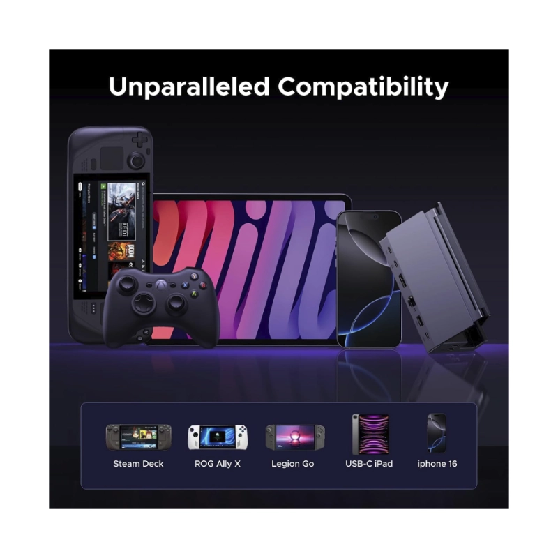 Steam Deck Dock 9 En 1 Ugreen Cm800 (55733) Estacion De Acoplamiento Plegable, X1 Dp, X1 Usb-C, X3 Usb-A, X1 Rj45, X1 Sd Card Slot, X1 Tf Card Slot 9 Steam Deck Dock 9 En 1 Ugreen Cm800 (55733) Estacion De Acoplamiento Plegable, X1 Dp, X1 Usb-C, X3 Usb-A, X1 Rj45, X1 Sd Card Slot, X1 Tf Card Slot - Imagen 9