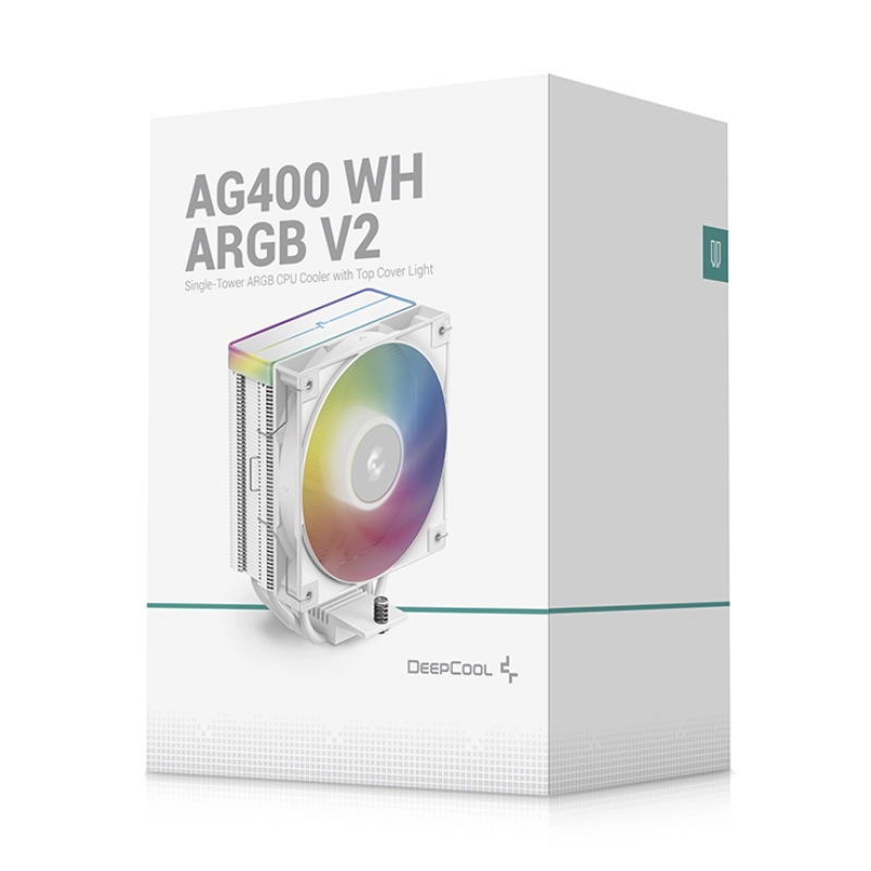 Disipador De Procesador Deep Cool Ag400 Wh Argb V2 (R-Ag400-Whammn-Gjd) Blanco, Aplicable A Socket, 1151/1851-Am4/Am5+, Led-Argb 9 Disipador De Procesador Deep Cool Ag400 Wh Argb V2 (R-Ag400-Whammn-Gjd) Blanco, Aplicable A Socket, 1151/1851-Am4/Am5+, Led-Argb - Imagen 9