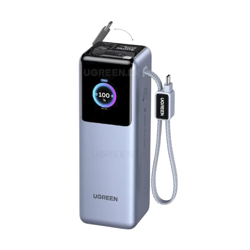 Power Bank Ugreen Pb728 (75702B) Nexode Pro, X2 Cable Integrado Usb-C, Pantalla Inteligente Tft, Carga Rapida De 200W, 25000Mah 1 Power Bank Ugreen Pb728 (75702B) Nexode Pro, X2 Cable Integrado Usb-C, Pantalla Inteligente Tft, Carga Rapida De 200W, 25000Mah