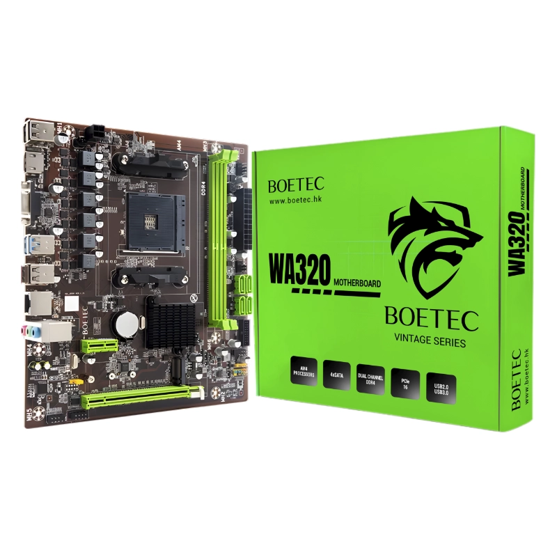 Placa Boetec (Wa320) Am4, Micro-Atx, Ddr4 1 Placa Boetec (Wa320) Am4, Micro-Atx, Ddr4