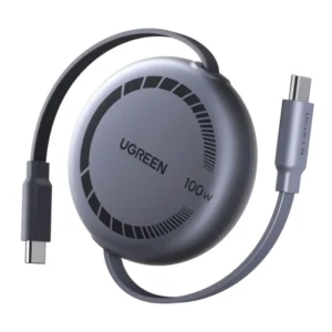 Cable De Carga & Datos Usb-C A Usb-C Retractil Ugreen L531 (65905) 100W De Carga Rapida, Anti-Enredos, 1 Metro