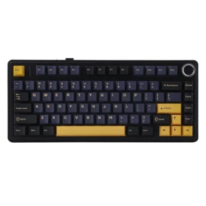 Teclado Aula 75% (F75-B) Negro/Naranja/Azul Oscuro, Mecanico, Switch Pink, Led Raimbow