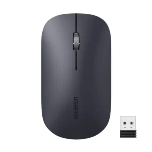 Mouse Inalambrico Ugreen Mu001 (90372) Negro, Ultra Delgado, 4000 Dpi