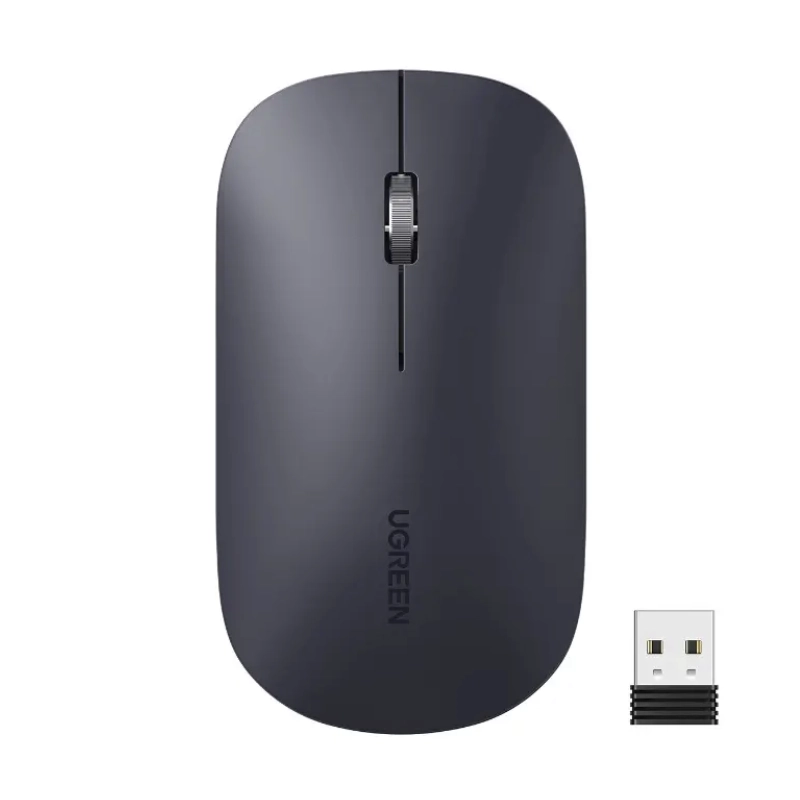 Mouse Inalambrico Ugreen Mu001 (90372) Negro, Ultra Delgado, 4000 Dpi 1 Mouse Inalambrico Ugreen Mu001 (90372) Negro, Ultra Delgado, 4000 Dpi