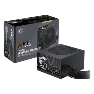 Fuente De Poder Msi (Mag A750Bn Pcie5 Iii) 750W, Bronze, Pcie Gen 5.1, Condensador De Grado De Servidor