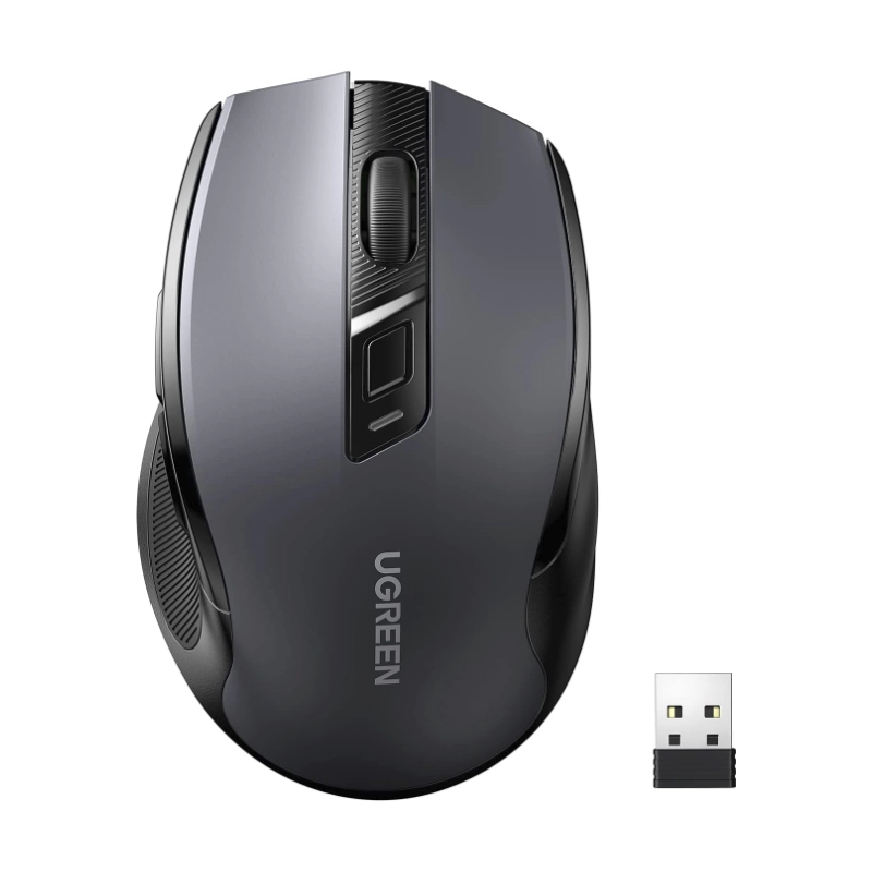 Mouse Inalambrico Ugreen Mu006 (15063) Gris, 6 Botones Silenciosos, Ergonomico, 4000 Dpi 1 Mouse Inalambrico Ugreen Mu006 (15063) Gris, 6 Botones Silenciosos, Ergonomico, 4000 Dpi