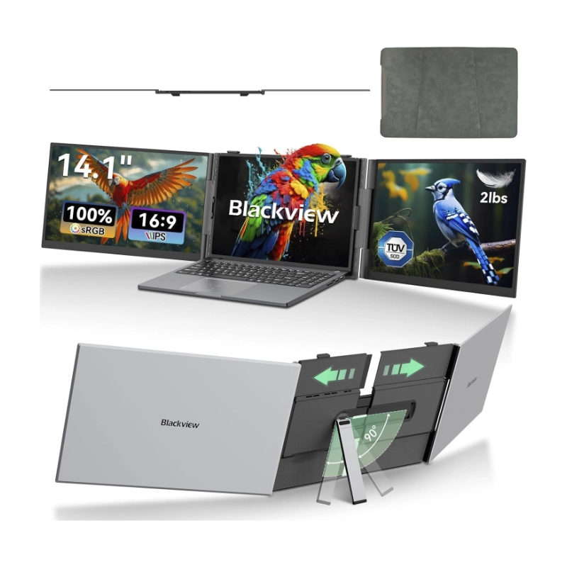 Extensor De Pantalla Triple Para Laptop Blackview (Dcm6) Ips Fhd, Dos Pantallas Externas Portatil De 14, Compatible De 13 A 17, Para Windows/ Mac 2 Extensor De Pantalla Triple Para Laptop Blackview (Dcm6) Ips Fhd, Dos Pantallas Externas Portatil De 14, Compatible De 13 A 17, Para Windows/ Mac - Imagen 2