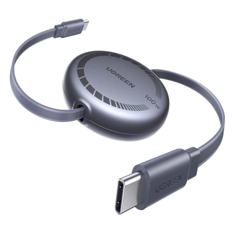 Cable De Carga & Datos Usb-C A Usb-C Retractil Ugreen L531 (65905) 100W De Carga Rapida, Anti-Enredos, 1 Metro 2 Cable De Carga & Datos Usb-C A Usb-C Retractil Ugreen L531 (65905) 100W De Carga Rapida, Anti-Enredos, 1 Metro - Imagen 2