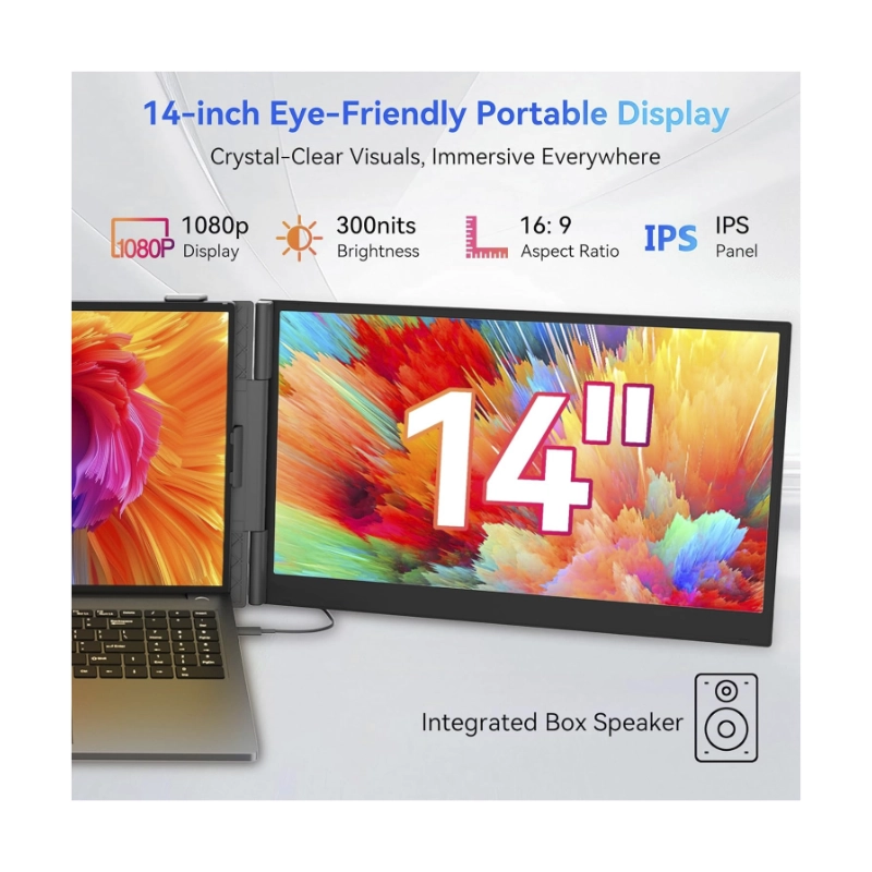 Extensor De Pantalla Triple Para Laptop Blackview (Dcm6) Ips Fhd, Dos Pantallas Externas Portatil De 14, Compatible De 13 A 17, Para Windows/ Mac 4 Extensor De Pantalla Triple Para Laptop Blackview (Dcm6) Ips Fhd, Dos Pantallas Externas Portatil De 14, Compatible De 13 A 17, Para Windows/ Mac - Imagen 4