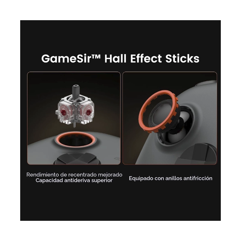 Mando Inalambrico Gamesir Nova Lite 2 (Gamesir-N2 Lite-G) Gris, Gatillos Con Efecto Hall, Muestreo De 1000 Hz, Pc/Switch/Steam/Android 4 Mando Inalambrico Gamesir Nova Lite 2 (Gamesir-N2 Lite-G) Gris, Gatillos Con Efecto Hall, Muestreo De 1000 Hz, Pc/Switch/Steam/Android - Imagen 4