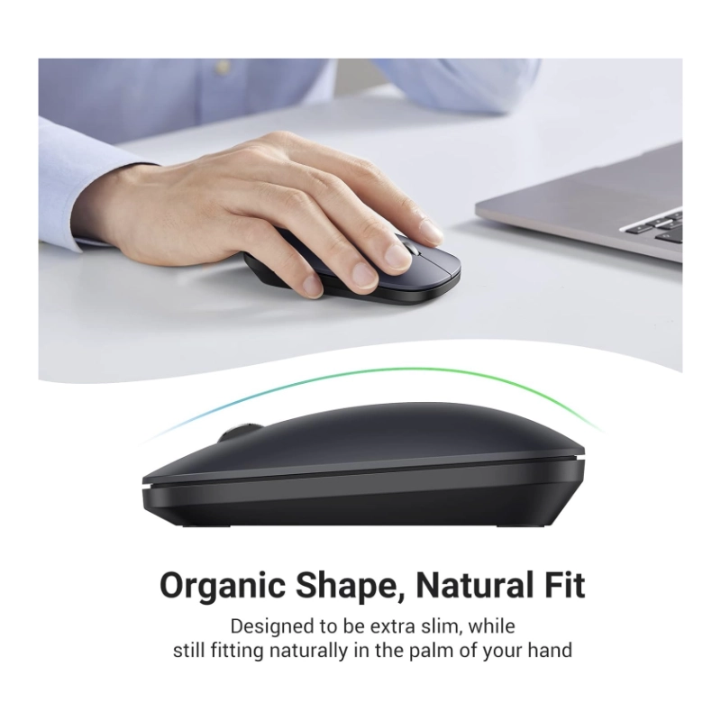 Mouse Inalambrico Ugreen Mu001 (90372) Negro, Ultra Delgado, 4000 Dpi 4 Mouse Inalambrico Ugreen Mu001 (90372) Negro, Ultra Delgado, 4000 Dpi - Imagen 4