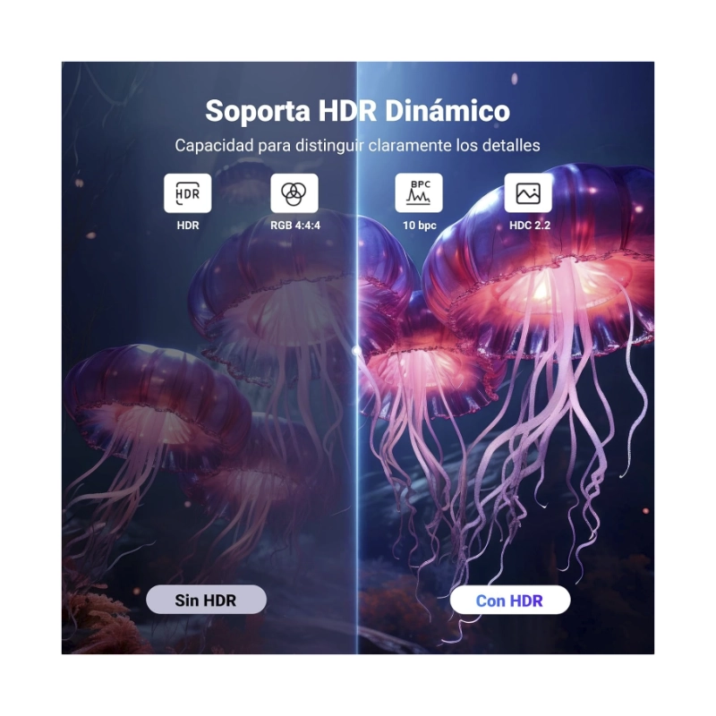 Cable Dp A Dp Ugreen Dp120 (25903) Aluminio, 1.4, 8K@60Hz 4K@144Hz 1080P@240Hz, 1 Metro 4 Cable Dp A Dp Ugreen Dp120 (25903) Aluminio, 1.4, 8K@60Hz 4K@144Hz 1080P@240Hz, 1 Metro - Imagen 4
