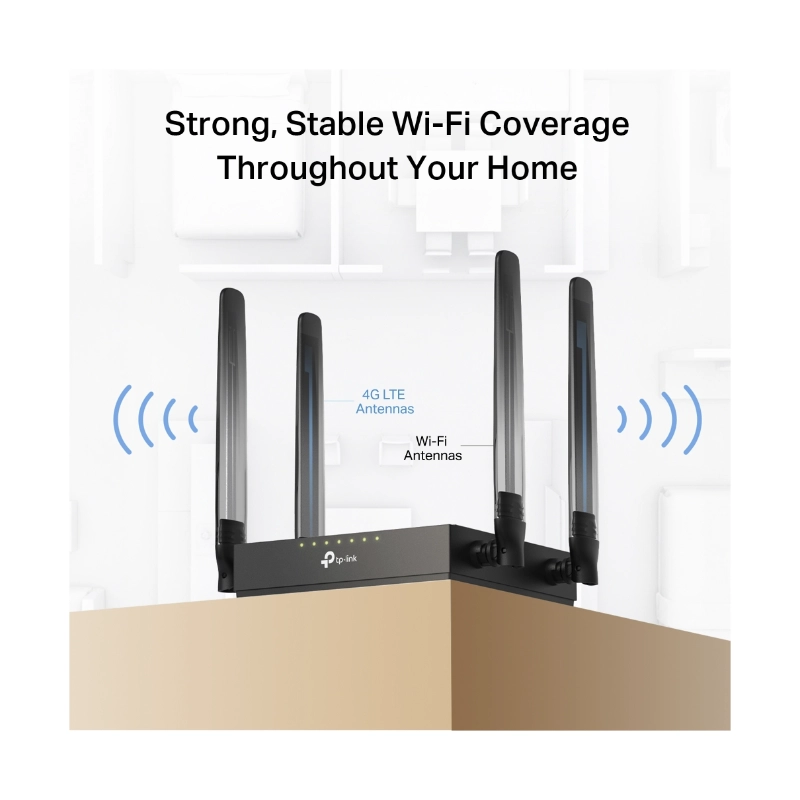 Router Inalambrico Tp-Link 4G Lte (Tl-Mr108) Hasta 300Mbps, Antena X4, Port X1 Wan + X3 Lan 10/100Mbps, 1 Ranura Para Tarjeta Sim 6 Router Inalambrico Tp-Link 4G Lte (Tl-Mr108) Hasta 300Mbps, Antena X4, Port X1 Wan + X3 Lan 10/100Mbps, 1 Ranura Para Tarjeta Sim - Imagen 6