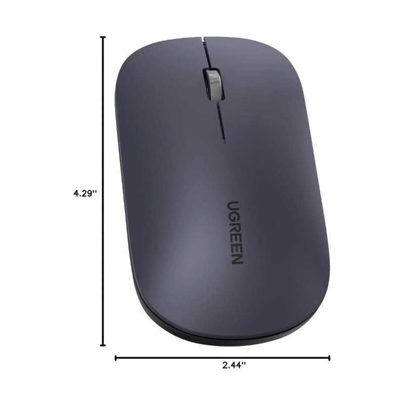 Mouse Inalambrico Ugreen Mu001 (90372) Negro, Ultra Delgado, 4000 Dpi 9 Mouse Inalambrico Ugreen Mu001 (90372) Negro, Ultra Delgado, 4000 Dpi - Imagen 9