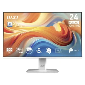 Monitor Msi 24 (Pro Mp243W E14) Blanco, Ips, Fhd, Montaje Vesa, Hdmi/Dp, 1Ms, 144Hz