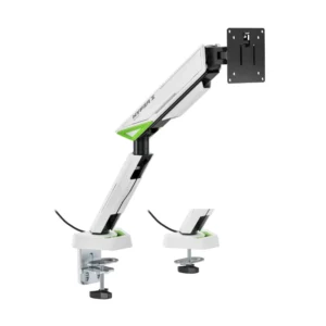 Brazo Soporte Para Monitor Koreano (Gmk93-12L) Gaming, Rack Base, Para 17 A 45, De 2Kg Hasta 16Kg, Resorte Mecanico, Ajustes De Altura, Led-Rgb