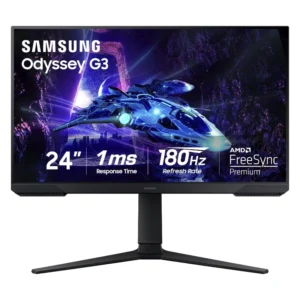 Monitor Gaming Samsung Odyssey G3 24 (S24Dg300El) Fhd, Va, Hdmi/Dp, 1Ms, 180Hz, Hdr10, Giratorio Y Pivoteable