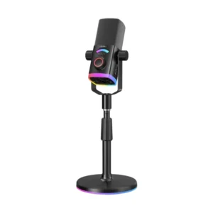 Microfono Fifine Ampligame (Am8 Pros-B) Negro, Boton De Silencio, Base Ajustable 26Cm, Conectividad Usb/Xlr, Led-Rgb